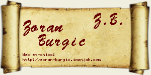 Zoran Burgić vizit kartica
